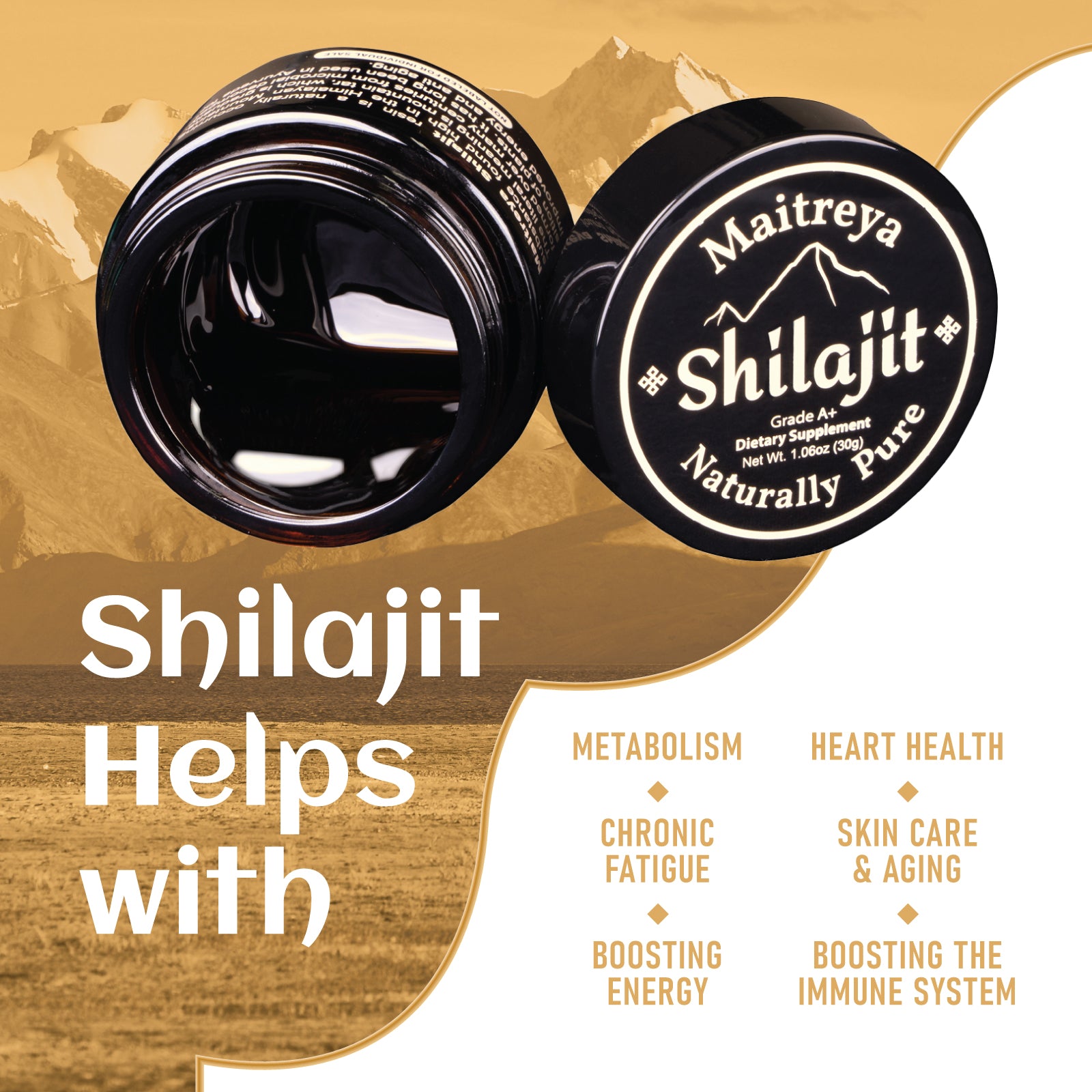 Pure Shilajit Resin with Fulvic Acid & Trace Minerals